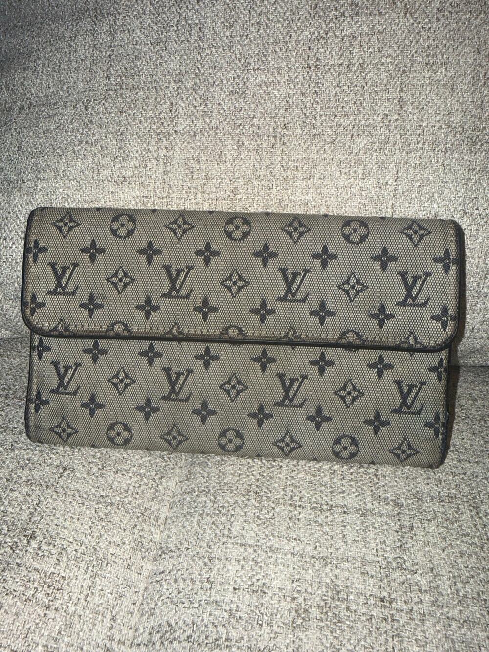 Louis Vuitton Josephine Wallet Mini Lin Monogram Canvas with Leather Trim COA